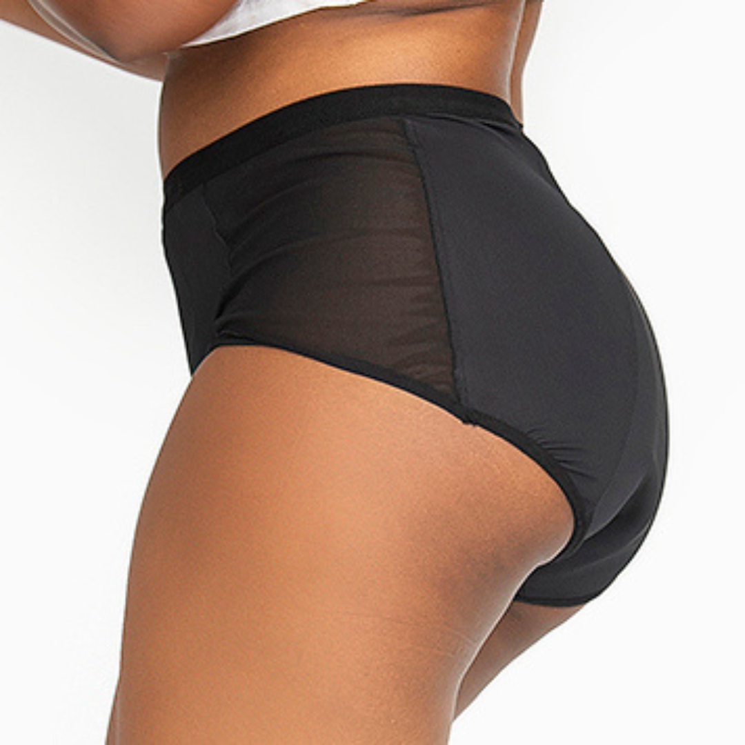 Thinx for All™ Womens Hi-Waist Period Underwear, Super Absorbency, Black