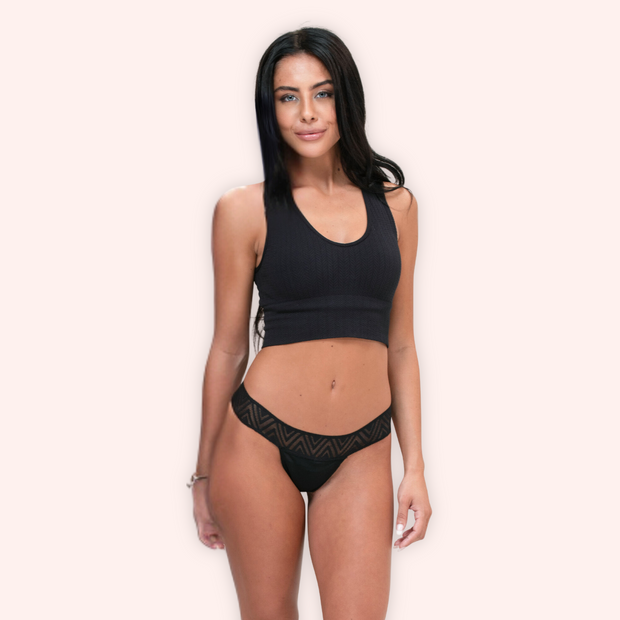 Bamboo Thong Panties for Light Flow