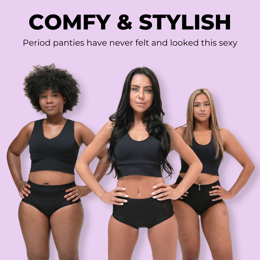 Blushproof period panties come in a variety of stylish and sexy styles so that you don't have to worry about feeling awkward about body leaks.