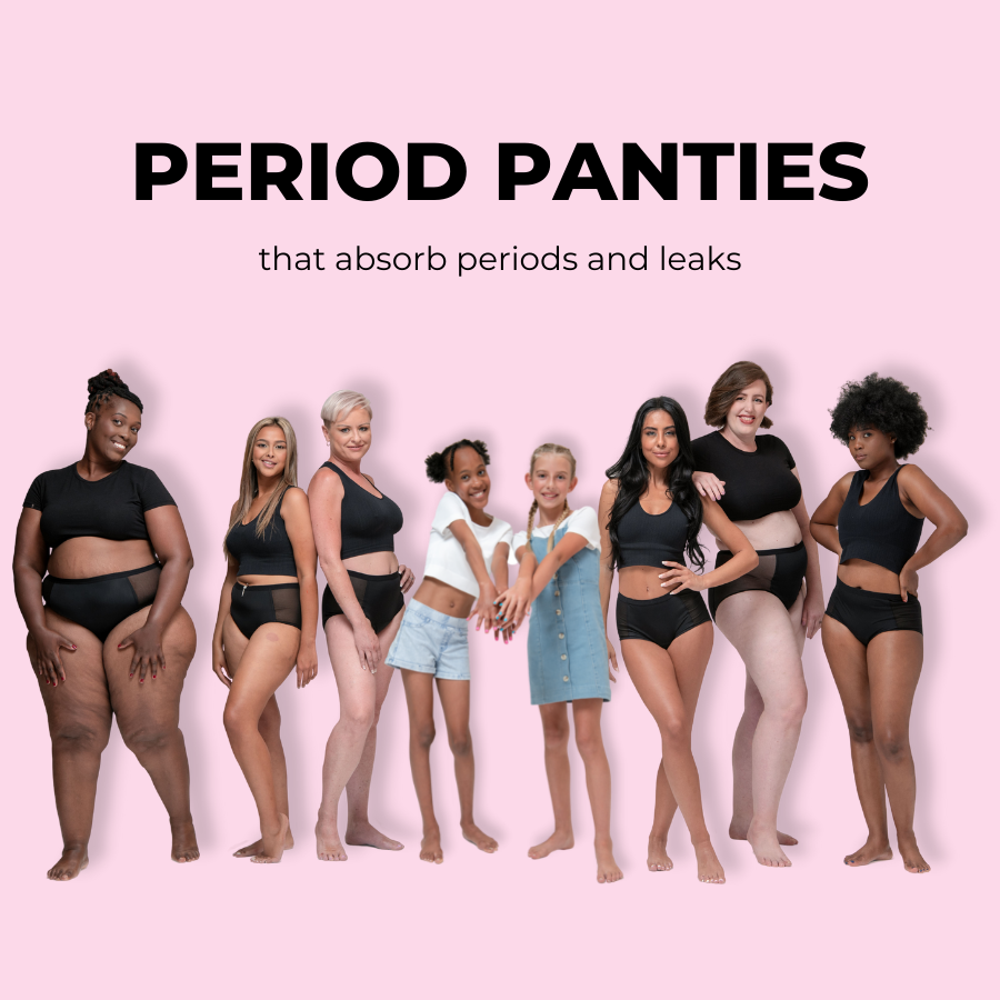 Period panties that absorb periods and leaks. Locally made in South Africa. Buy online.